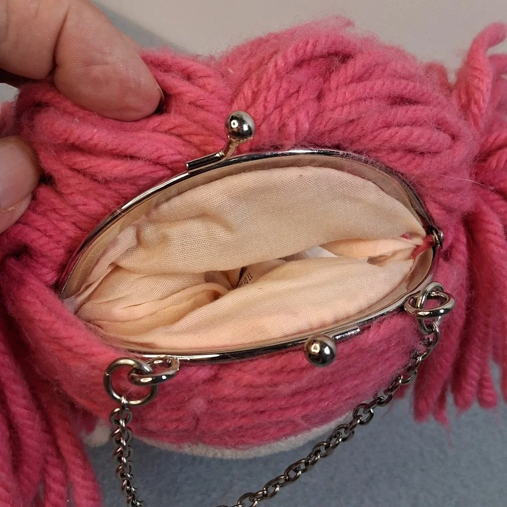 Gymboree Mermaid Plush Coin Purse Pink Yarn Hair Blue Tail 2017